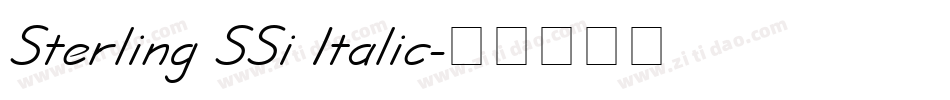 Sterling SSi Italic字体转换
